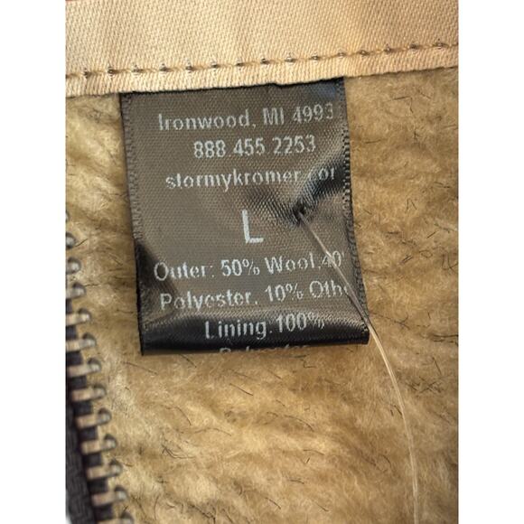 Stormy Kromer Jacket Womens L Metro Wool Sherpa Swallowtail Black White Plaid - Picture 4 of 16